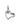 Rhodium Heart With Stone charm