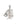 Number One Mom Cubic Zirconia Rhodium charm