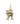 Gold Santa Claus with bag charm
