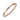 Rose gold stainless steel magnetic bracelet with clear hearts