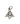 Silver Zig Zag Christmas Tree charm