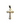 Solid Gold Yellow And Rose Cross Charm