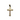 Solid Gold Yellow And Rose Cross Charm